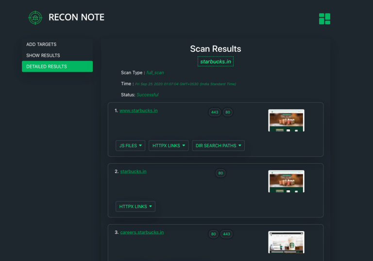 ReconNote – Web Application Security Automation Framework